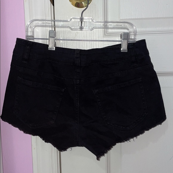 Black Jean Shorts - Picture 3 of 3